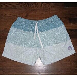 Chubbies Swim Trunks Mens XL Lined 5.5'' Inseam Blue Green Spots Beach Swim